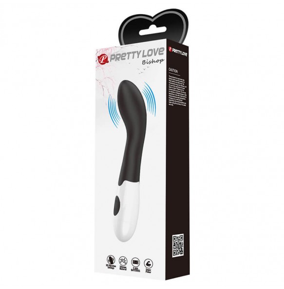 PRETTY LOVE - Bishop Wand Vibrator (Battery - Black)
